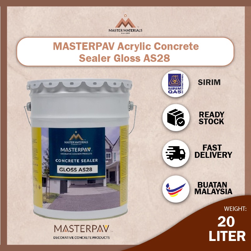 MASTERPAV Concrete Sealer AS28 Acrylic Sealer Gloss/Concrete Sealer