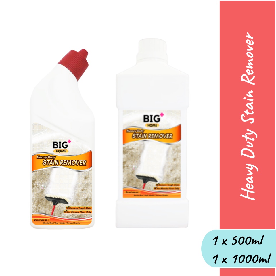 BIG+ Heavy Duty Stain Remover (1000ml + 500ml) Jubin Berkilat Hilang Kotor Jimat Masa Tenaga
