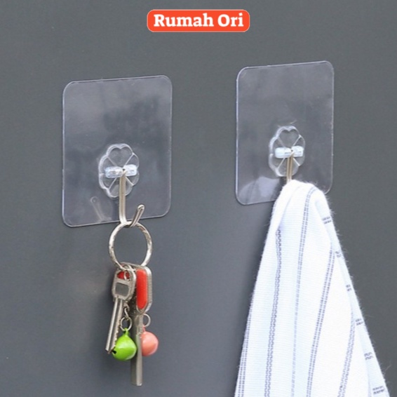 Self Adhesive Heavy Duty Wall Hooks,Transparent Magic Hooks/ Penyangkut