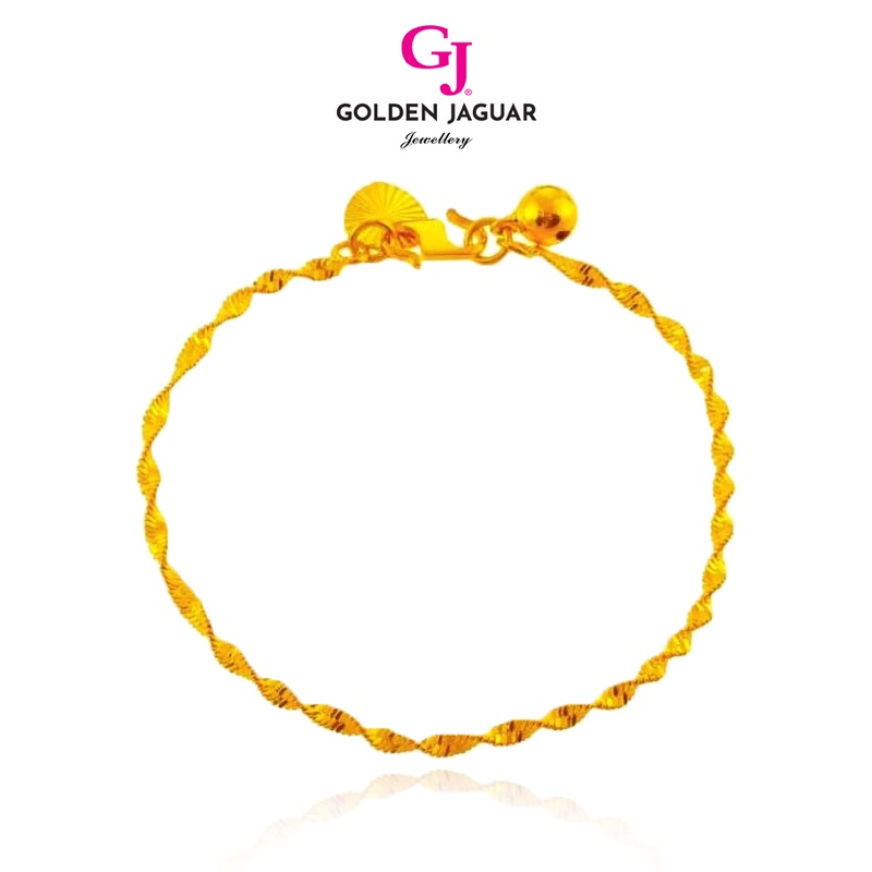 GJ Jewellery Emas Bangkok Emas Korea 24k Gold Plated Kids Bracelet Gelang Tangan Budak Gila-Gila 0.2CM (9560201)