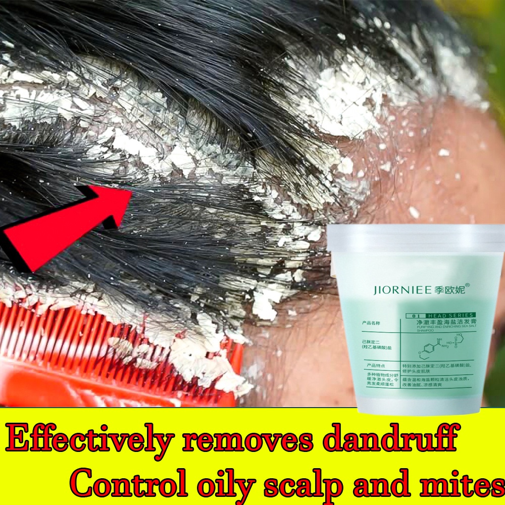 Sea Salt Antidandruff Shampoo Scrub Shampoo Cleansing Scalp Removal of