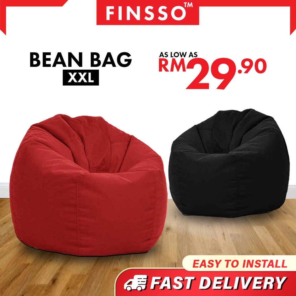 READY STOCK FINSSO: XL SIZE SOFA BEAN BAG (FULL SET) Comfy Velvet Fabric