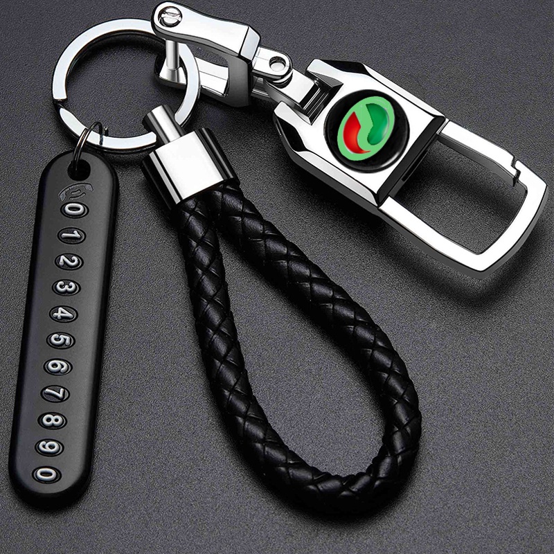 Upgrade Car Keychain Alloy Key Holder Motorcycle Keychain With Luminous Logo For Perodua MYVI Kelisa Viva Bezza Axia Kancil Alza Kembara