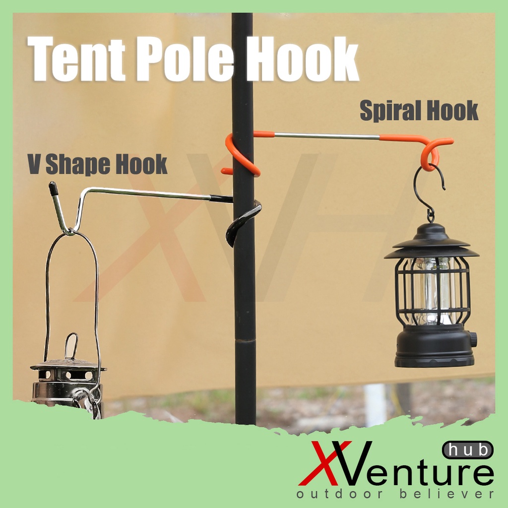 Tent Pole Hook Latern Hanger Bracket Outdoor Camping Light Post ...