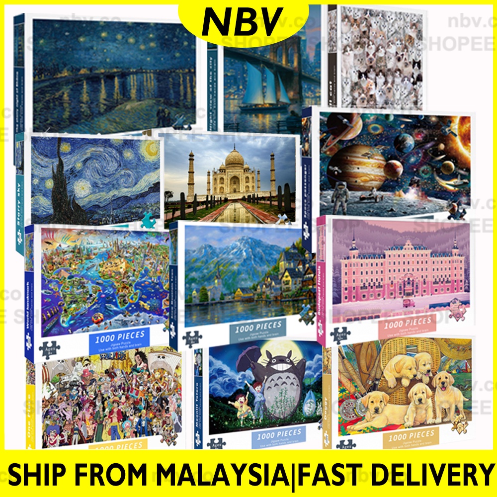 NBV 1000 pcs/2000pcs  Jigsaw Puzzle Colorful Jigsaw Puzzle for Kids Anime Puzzle Intellectual Game Relieve Stress puzzle