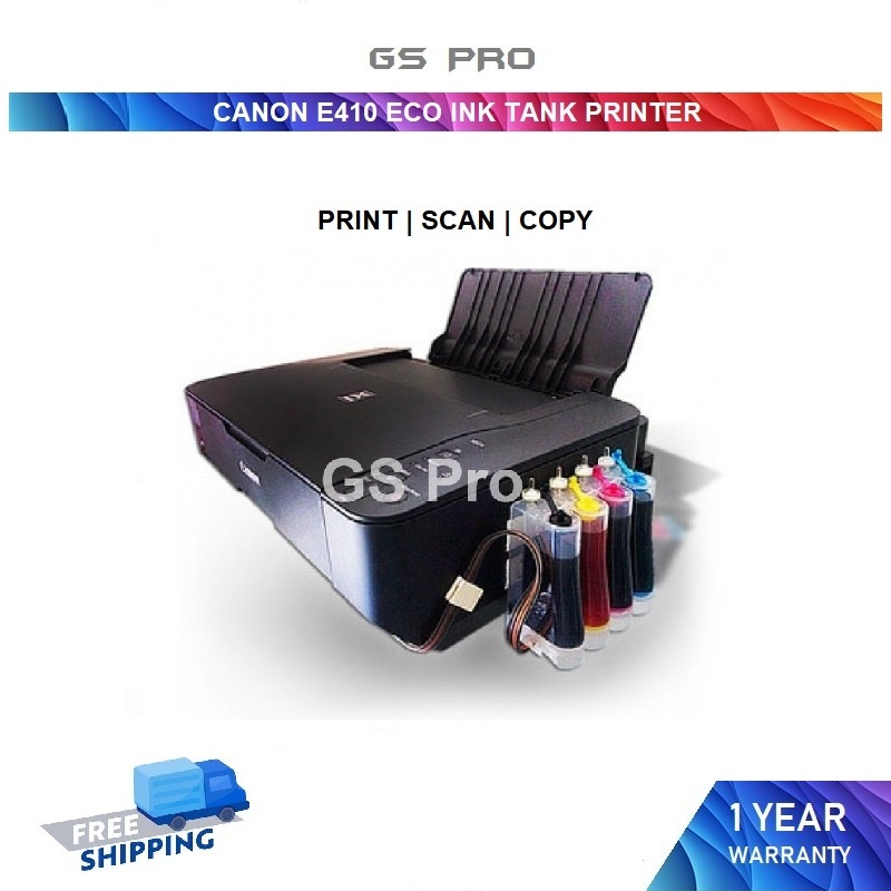 [GSPRO] Canon PIXMA E410 Eco Ink Tank CISS Printer (Print,Scan,Copy