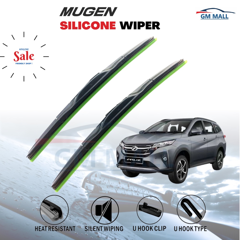 MUGEN SILICONE WIPER PERODUA ARUZ Premium Quality Silent Pengelap