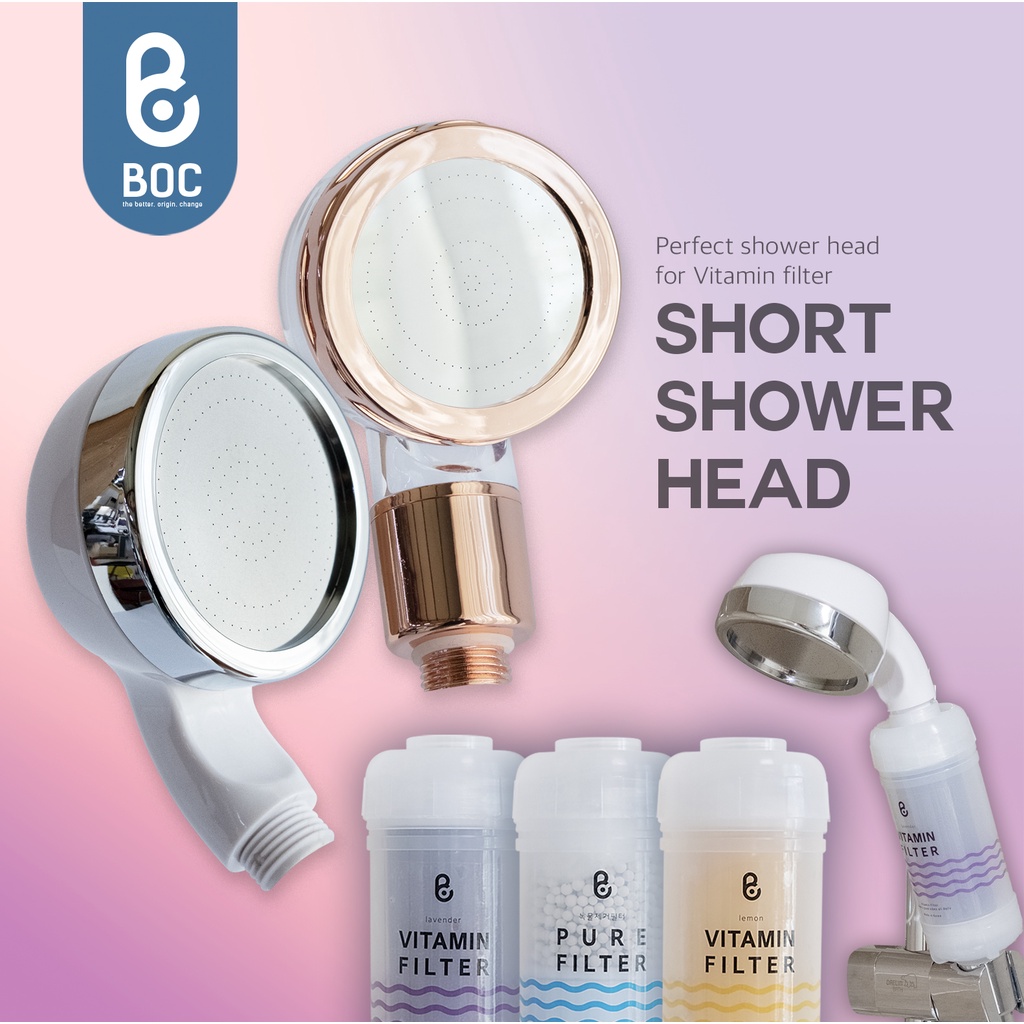 Short Shower Head For Vitamin Filter, Vitaminc, Chlorine Filter, Korean