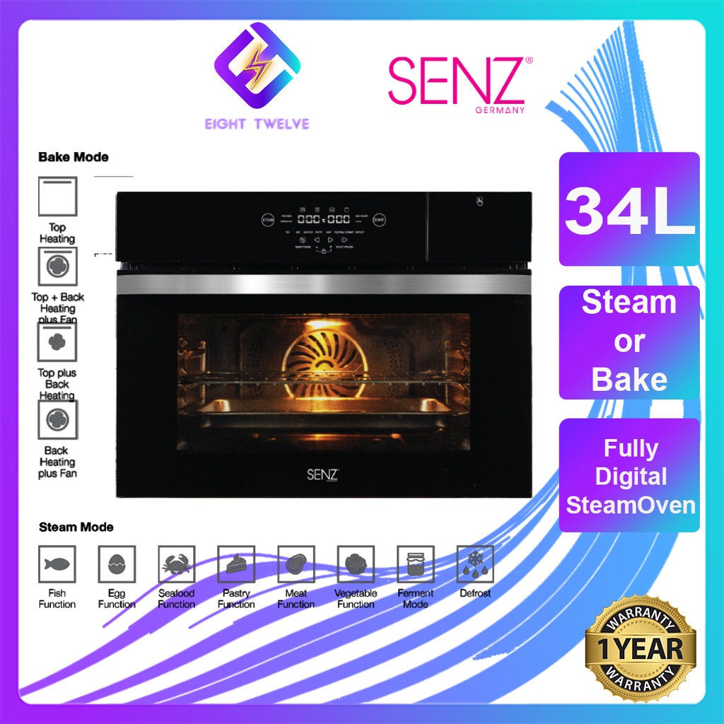 SENZ 34L BuildIn Digital Steam Oven FlexiSteam Pro Shopee Malaysia