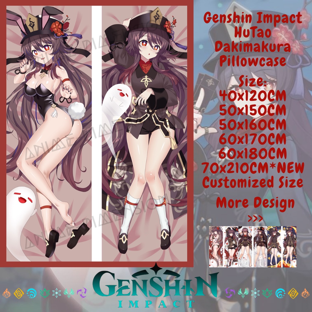 Dakimakura HuTao Genshin Impact Pillow Customized Anime Body Pillowcase  GSDK | Shopee Malaysia