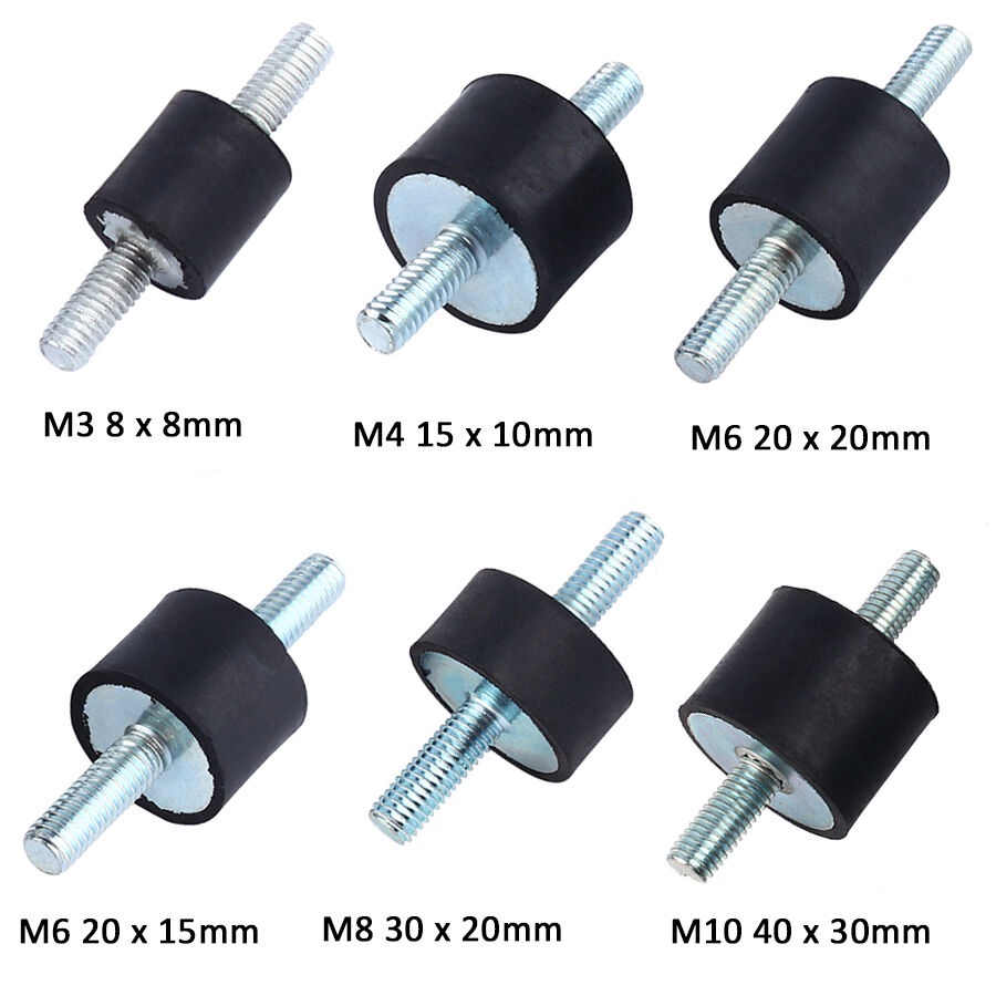 4Pcs M3-M10 Anti Vibration Male Rubber Mounts Car Boat Bobbin Damper Pump