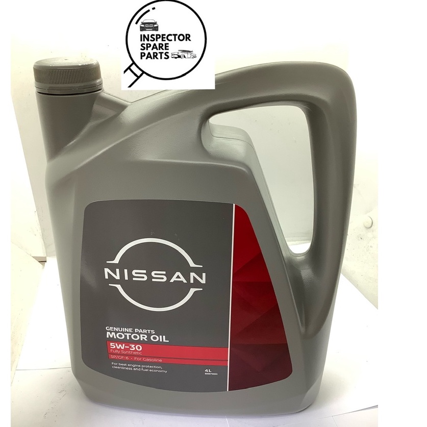 100% ORIGINAL NISSAN FULLY SYNTHETIC 5W30 ENGINE OIL SN/GF-6 4 LITRE ...