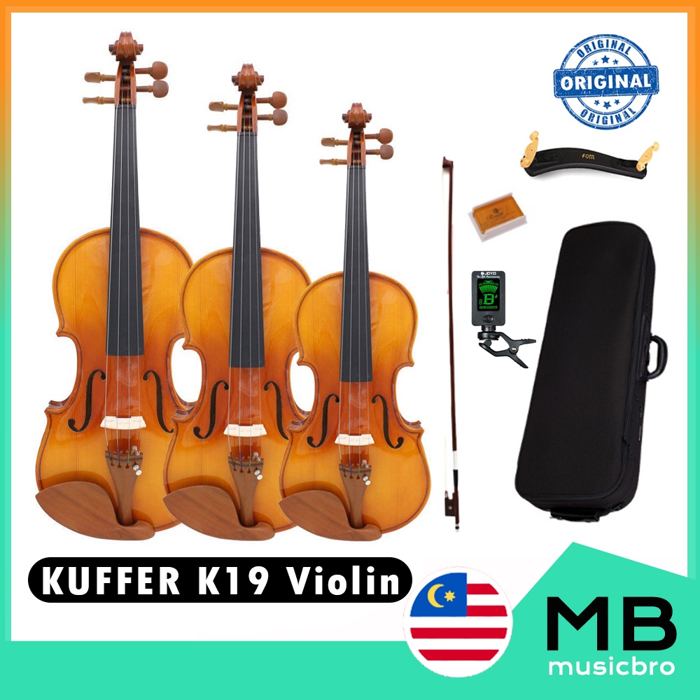 Kuffer K19 1/4 1/2 3/4 4/4 size Beginner Violin with case / violin bow