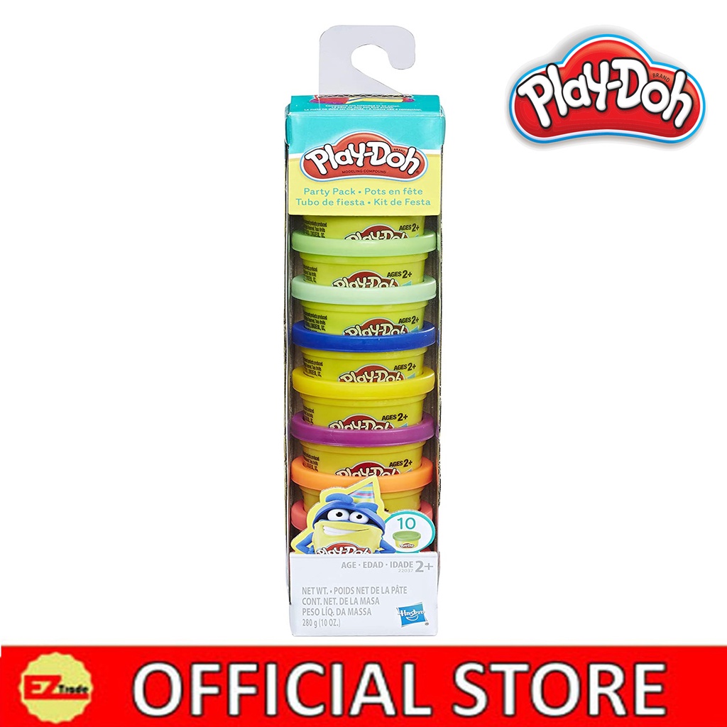 Hasbro PlayDoh Party Pack 10 1oz Cans Assorted Color/kids play/Playdoh/non toxic/ready stock/KL