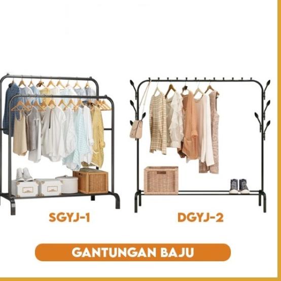 GANTUNGAN PUTIH HITAM Clothes Rack Iron Hanger Stand Hanger Boutique ...