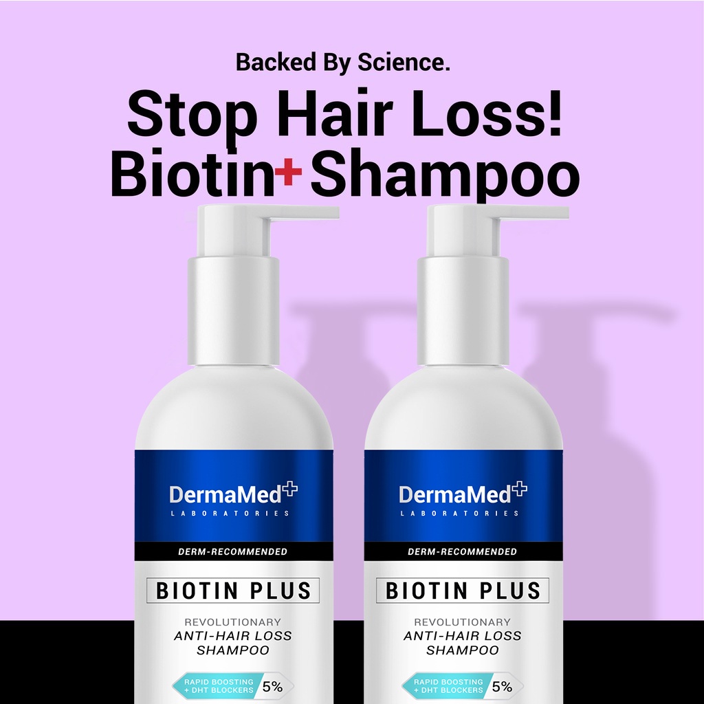 BIOTIN PLUS DHT Blocker Hair Growth Shampoo ELIXIL 5 Stop Hair Loss