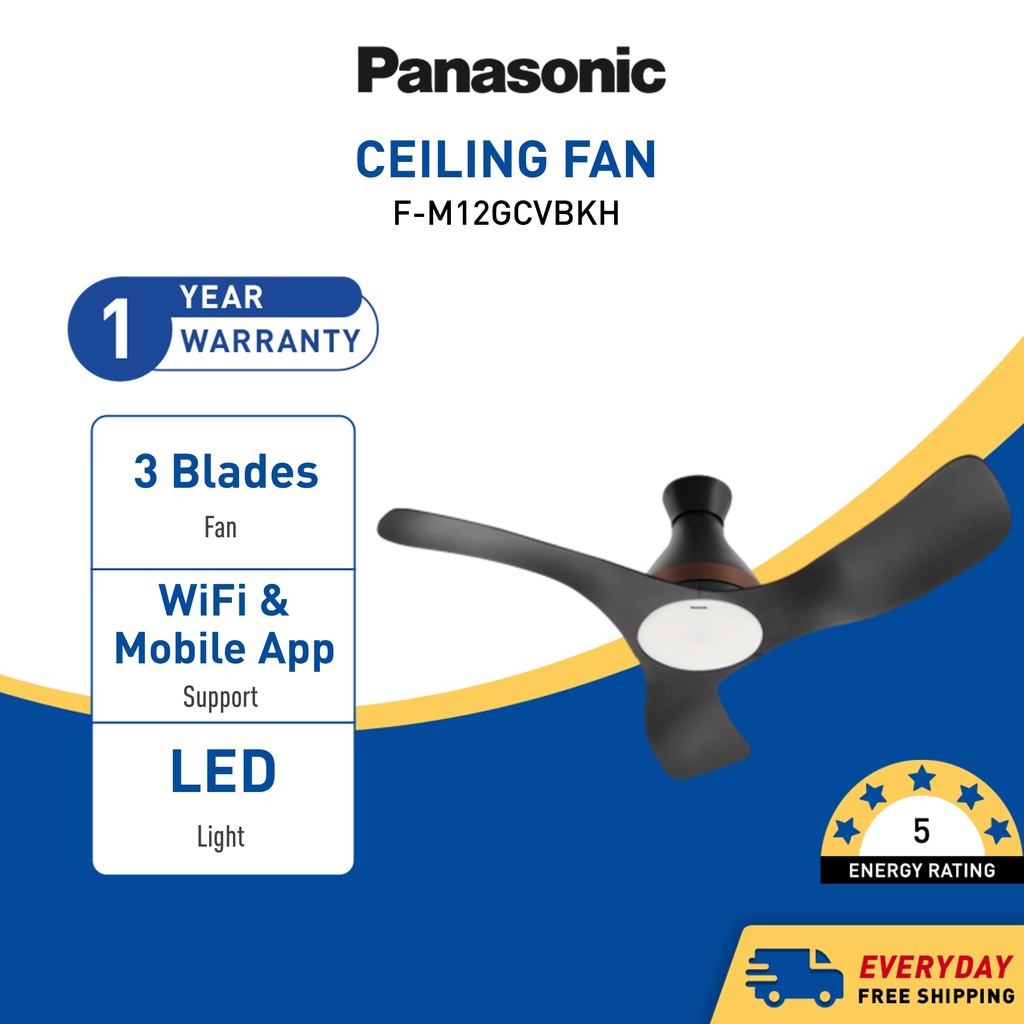 Panasonic FM12GC Ceiling Fan Yuragi WiFi 3 Blade LED Light WiFi