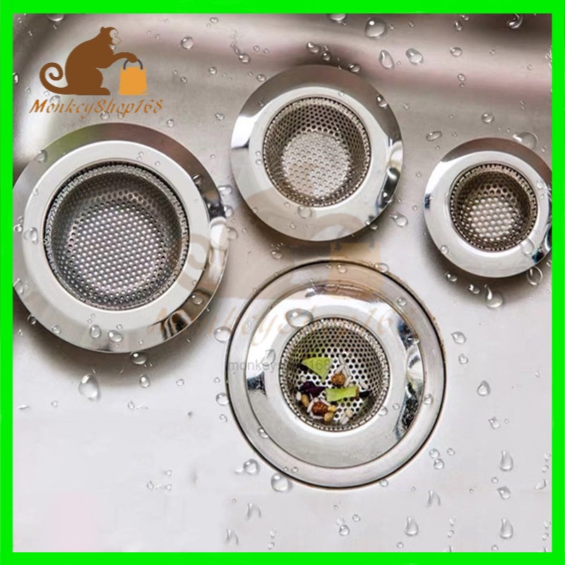 STAINLESS STEEL SINK GARBAGE STRAINER Filter 70mm 90mm 115mm Shopee