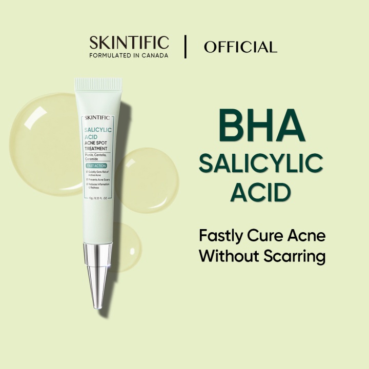 SKINTIFIC Salicylic Acid Acne Spot Treatment Gel 10g 12 Hours Cure