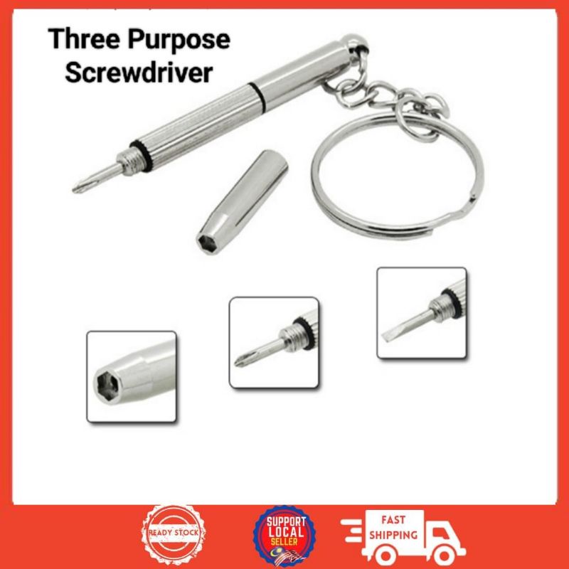 Mini Tool Screwdriver 3 in 1 Eyeglass Screwdriver Sunglass Watch Repair