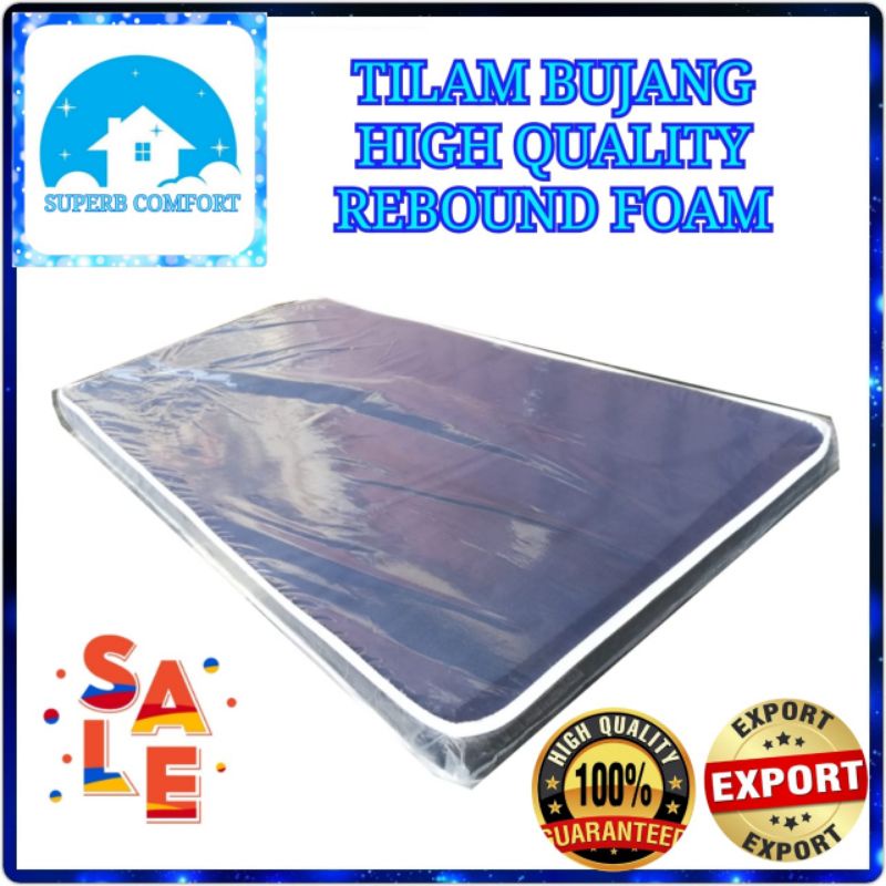 FREE BANTAL!!! 4" INCH SYNTHETIC LATEX FOAM SINGLE MATTRESS TILAM