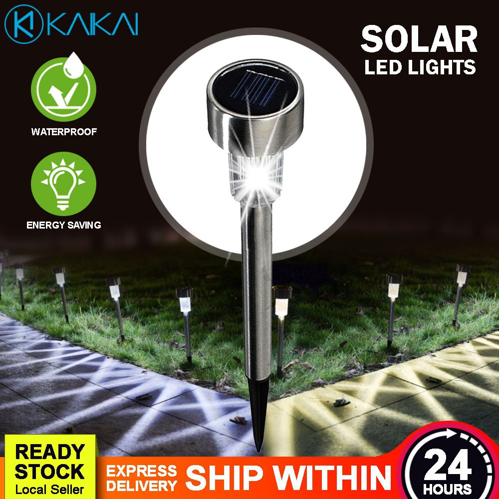 PROMO LED Solar Panel Lighting Stainless Path Spotlight for Outdoor Garden Landscape Decoratives Lawn Lamp