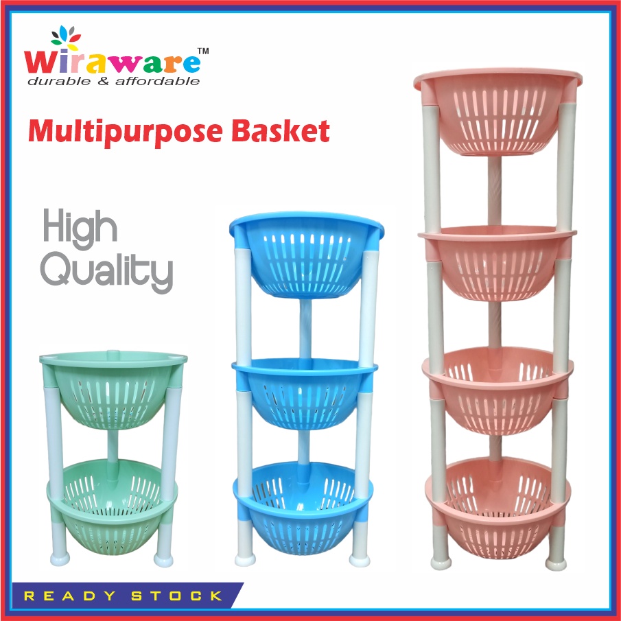 2/3/4 Tier Round Multipurpose Small Rack / Rak Barang Serbaguna Kecil ...