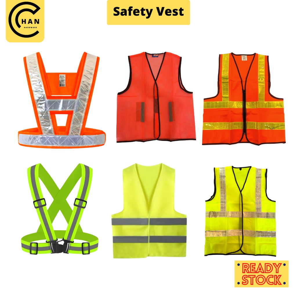 Safety Vest VShape / Adjustable Visibility Reflective Neon Orange