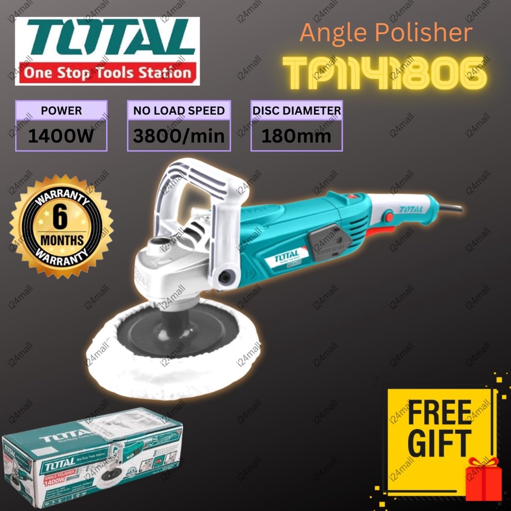 TOTAL Angle Polisher TP1141806 1400w Shopee Malaysia