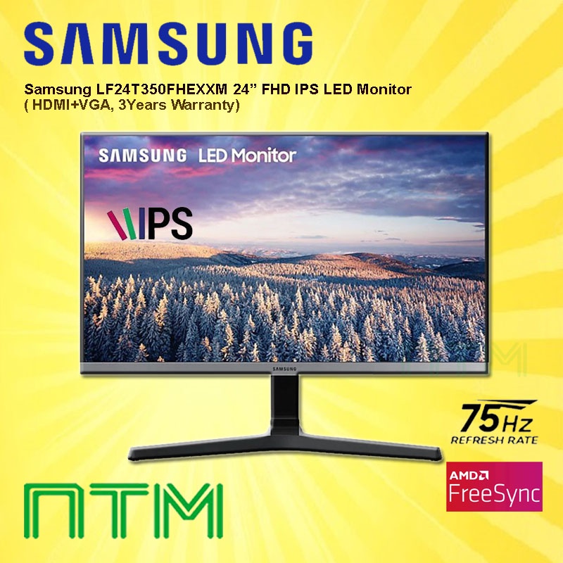 SAMSUNG 27"/24"/22" LED FLAT IPS 75HZ Gaming Monitor (IPSFHD5MSVGA