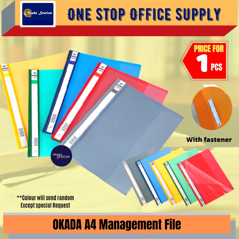 OKADA 807A Management File / Fail Pejabat / Fail Plastik / A4 File ...