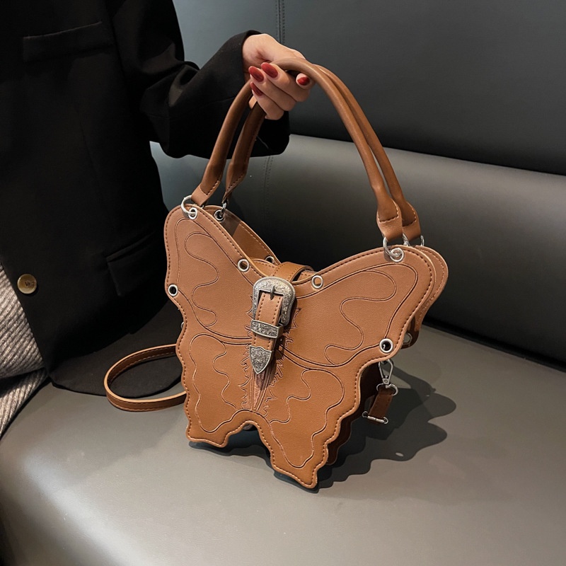 Creative Niche Butterfly Handbag Bag Female 2022 New Style Unique Fashion Trend One-Shoulder Belt Decoration Crossbody