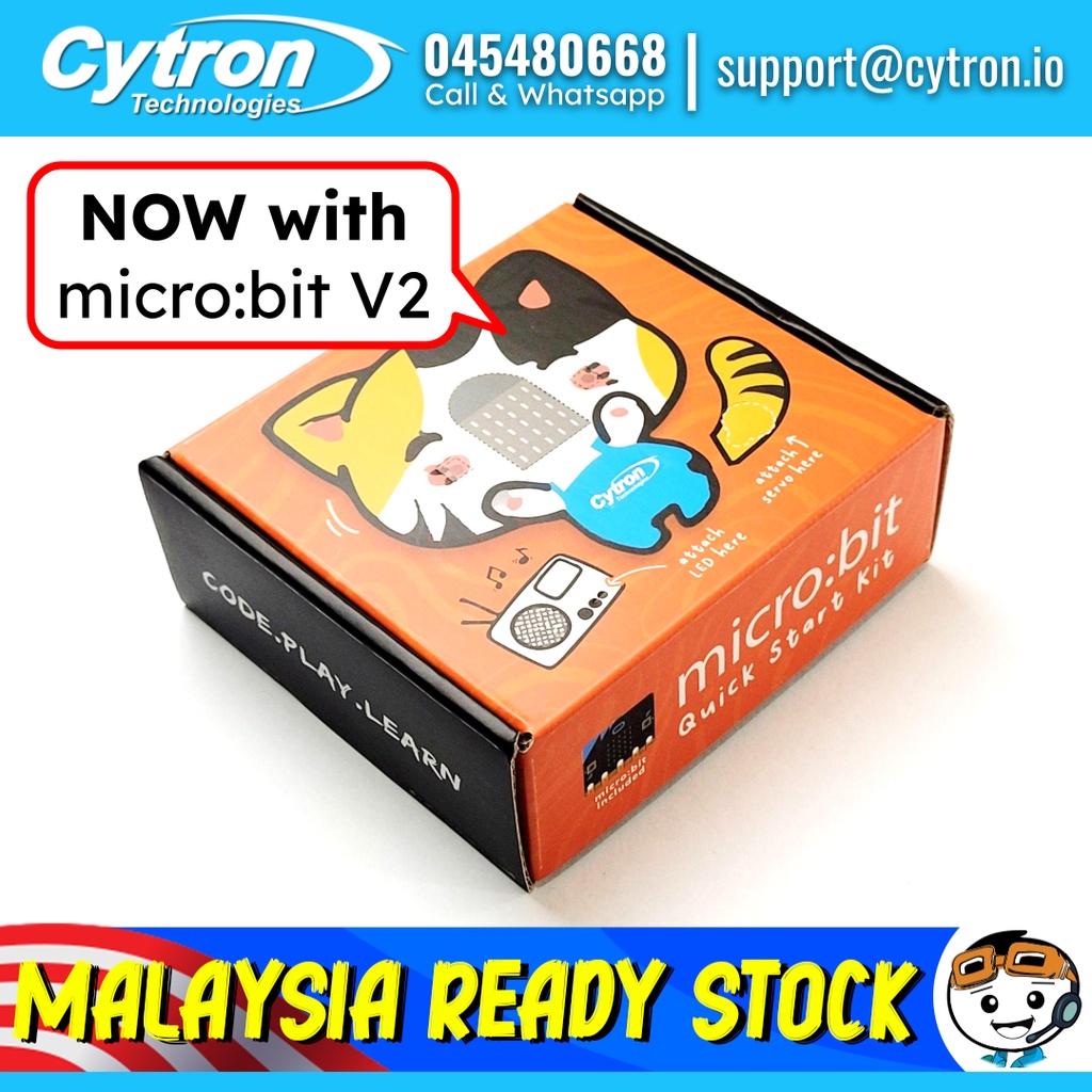 Microbit Quick Start Kit Untuk Sekolah RBT STEM Coding Lengkap Buku Panduan (micro:bit V2) High Quality READY STOCK