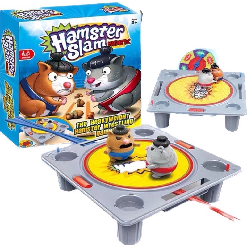 hamster slam magnetic the heavyweight hamster wrestling games family party boardgames仓鼠相扑摔跤桌游