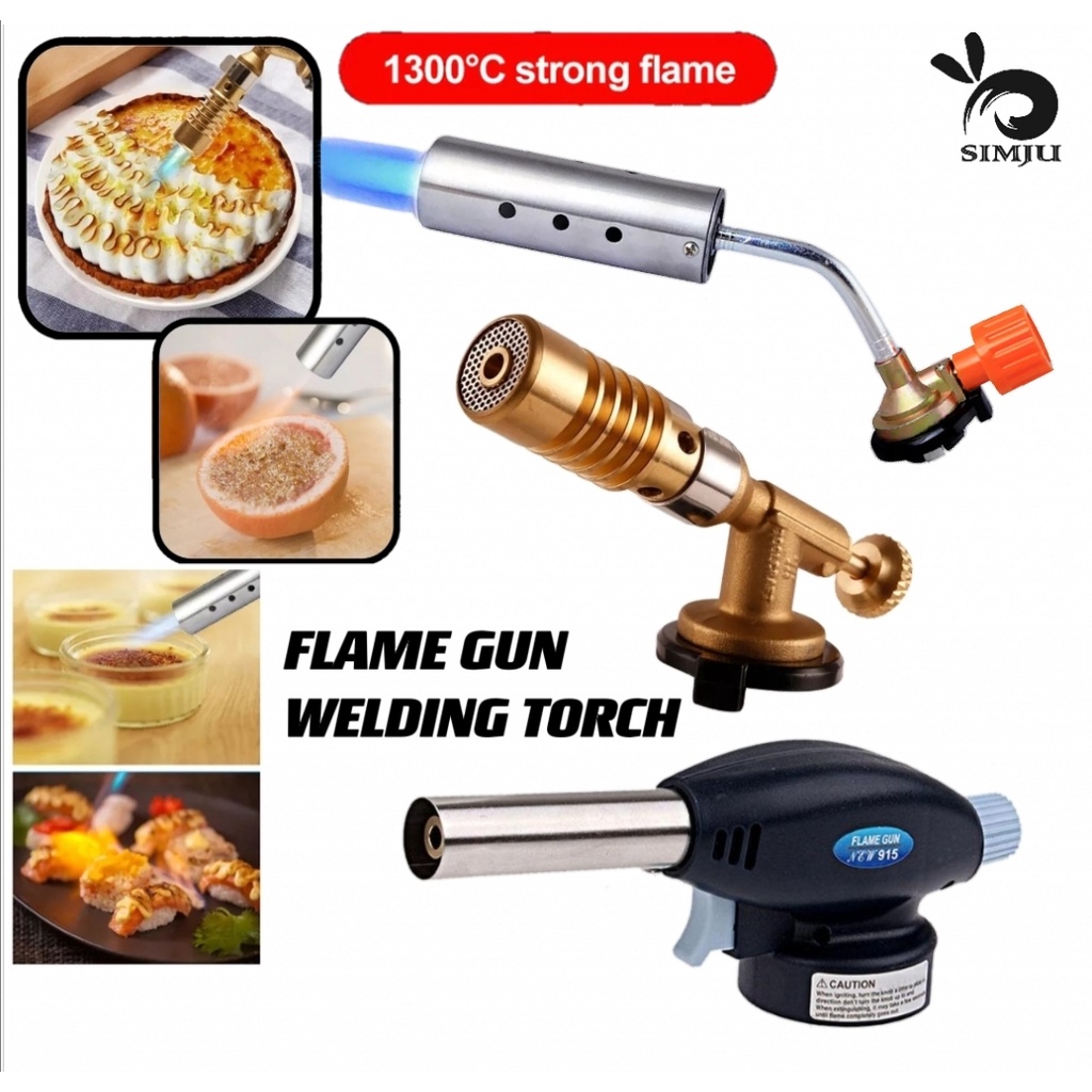 Camping Gas Torch Flame Gun Butane Gas Welding Fire Maker / Welding Lighter Flame Gun