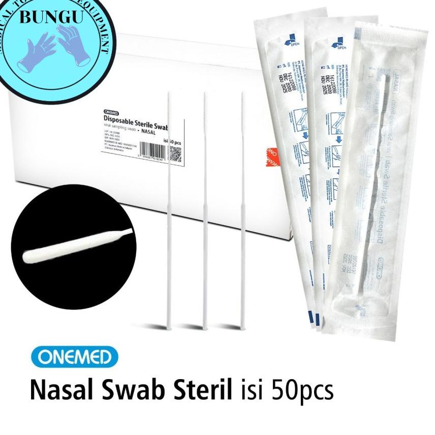 Close Nasal Swab Sterile Sterile Flocked Swab Naso Onemed Box Contents