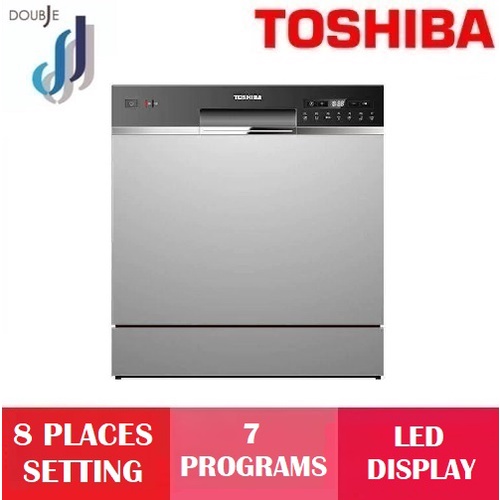 Toshiba Table Top Dishwasher Machine DW-08T1(S)-MY Toshiba Dishwasher With 7 Programme