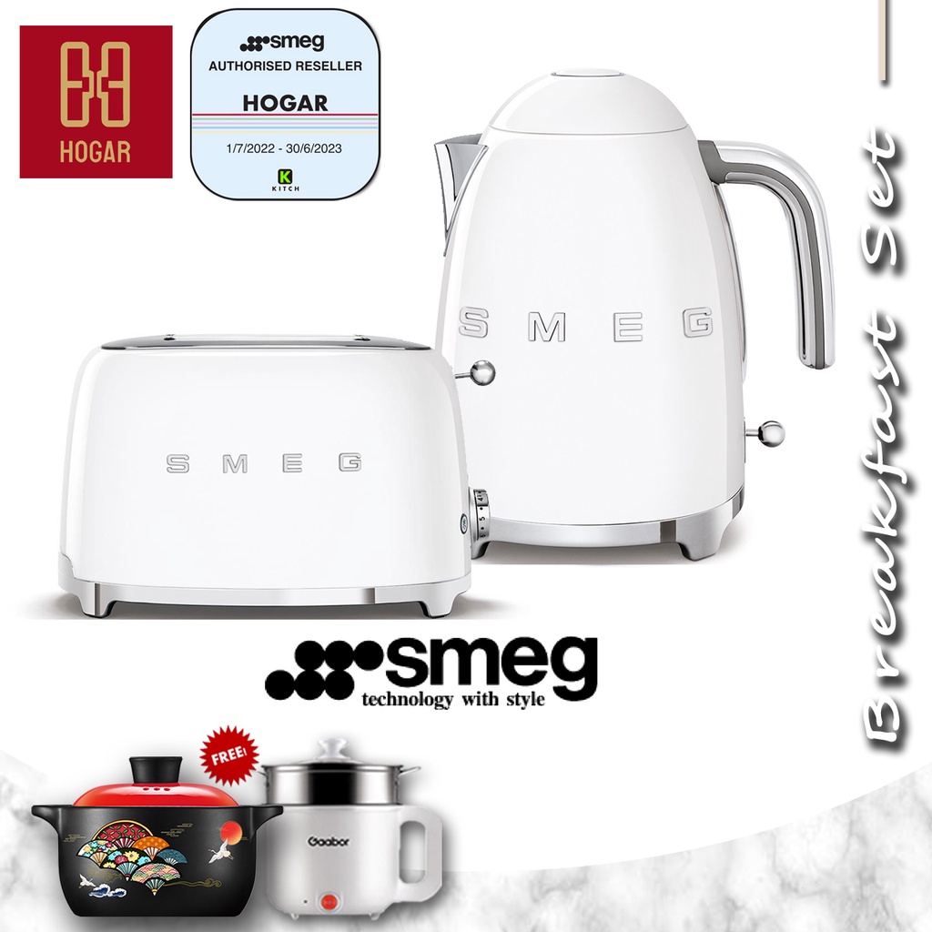 Smeg Toaster White TSF01WH & Smeg Kettle White KLF03WH | Smeg Toaster & Kettle White | TSF01 | KLF03