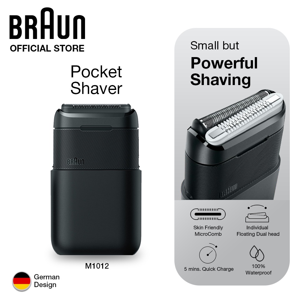 BRAUN SERIES X M1012 WATERPROOF RECHARGEABLE MINI SHAVER