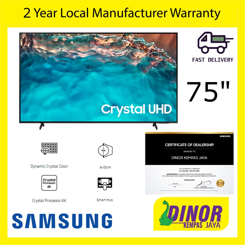 [NEW] Samsung 75 Inches BU8000 Crystal UHD 4K Smart TV 2022 ...