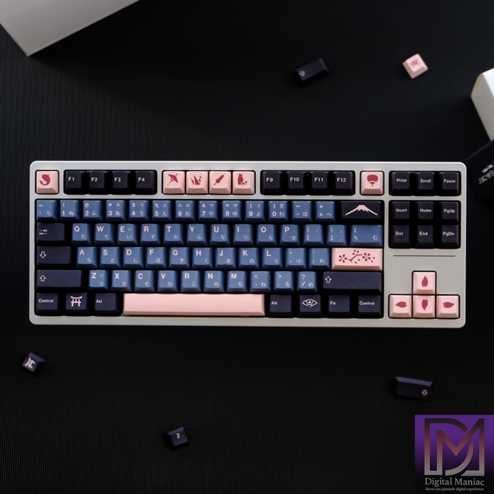 [LOCAL STOCK] JTK Night Sakura Keycap PBT Dye Sub Cherry Grey Pink ...