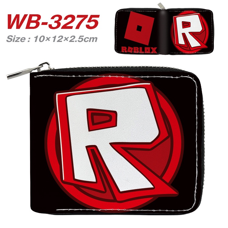 [Ready Stock] Roblox Wallet Game Merchandise Short Cartoon Student Men Women Half Fold Leather Card Holder Coin Purse