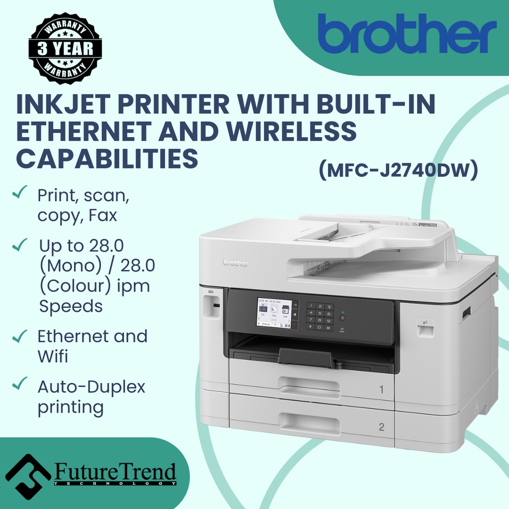 Brother MFCJ2740DW Multifunction inkjet printer with builtin