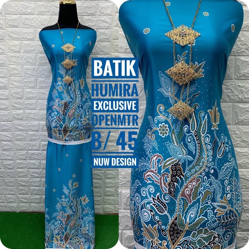 Kain Pasang Corak Batik Humira Azure Blue | Shopee Malaysia