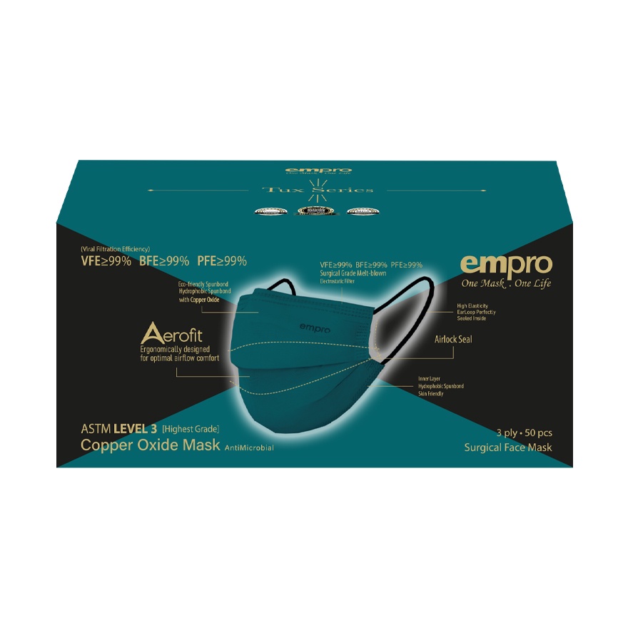 EMPRO Tux Series Aerofit Copper Oxide Face Mask 3Ply 50s Shopee Malaysia