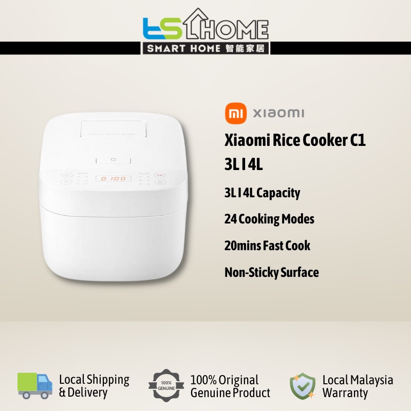 Xiaomi Mijia C1 Rice Cooker Non Sticky (3L/4L/5L) Shopee Malaysia