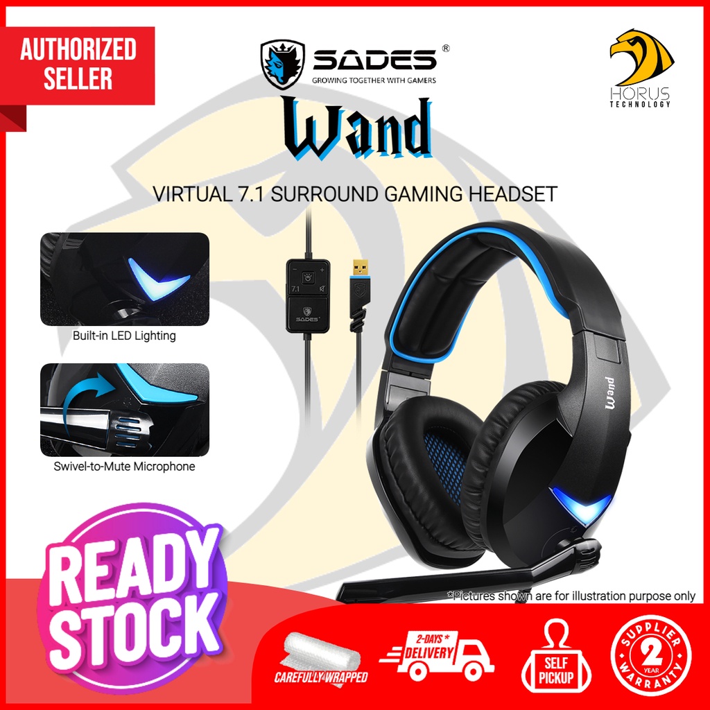 Sades Wand 7 1 Gaming Headset Shopee Malaysia