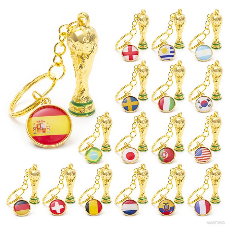 Plus FIFA World Cup Qatar 2022 Metal pendant football memorabilia key chain key accessories ball game gift birthday