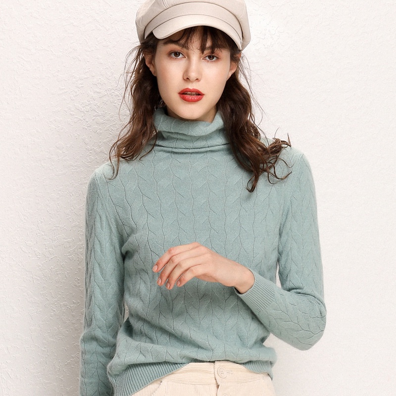 Womens’ Turtleneck Pullover Sweater Fall Winter Warm Soft Chunky Knitted Vintage Cable Ribbed Slim Long Sleeve Basic Soft Solid Color Winter Tops