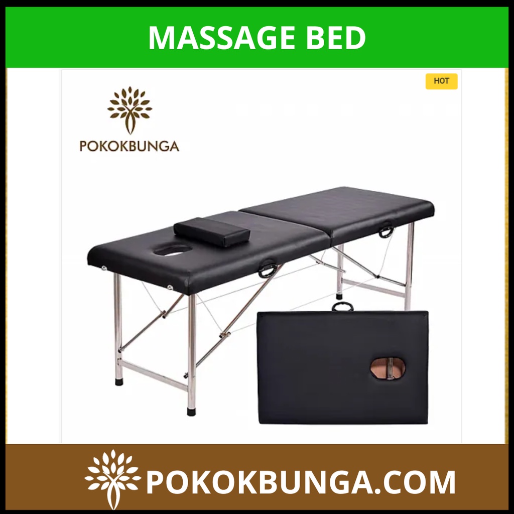 Katil Bekam Katil Urut Katil Spa Katil Mudah Lipat Massage Bed Portable Spa Facial Bed Black